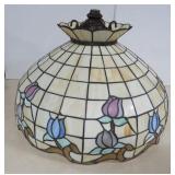 Stained Glass Hanging Lamp - Some Damage - NOTE