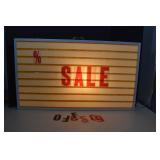 Metal Box Lighted Sign, Working, 36x21'