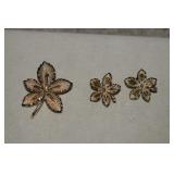 Sarah Coventry Clip Earrings & Brooch