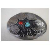 Silver Color Belt Buckle & Money Clip