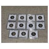 (11) Silver Proof State Quarters