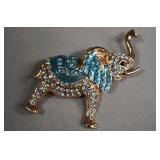Rhinestone Elephant Brooch,Can Be Worn As Pendant