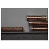 1959 & (3) 1959D Wheat Penny Rolls