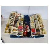 Vtg BlueWater Tackle Box Full of Vtg Lures & More