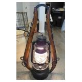 Large Vtg.  Hackett-Diamond Electric Lantern Lamp