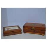 Vintage Wood Hinged Boxes (2)