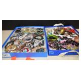 Two Trays Of Costume Jewelry - Tray Not Included-