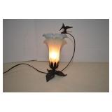 Vintage Art Nouveau Hummingbird Table Lamp W/-