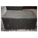 Vtg. Military Wood With Metal Trim Storage Chest