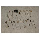 (21) Stick Pins, Bobby Pin & Three Straight Pins