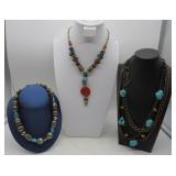 3 Southwest Native American Inspired Necklaces