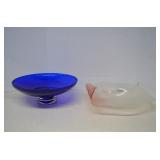 Vintage Lot Stylized Art Glass Leaf Bowl & MORE