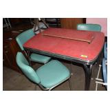 Mid Century Formica & Chrome Dinette Set w/ Three