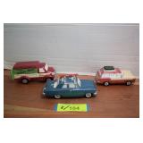 Three Dept. 56 Ceramic Cars