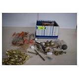 Box Full Of Vintage Hardware & Hinges