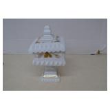 Vintage Westmorland Milk Glass Bridal Box NOTE