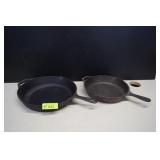 Two Lodge Cast Iron Skillets