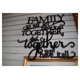 Wall Hanging with Family Slogan