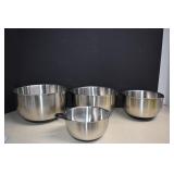 Pampered Chef Stainless Steel Nesting Mixing Bowls