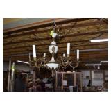 Vintage Ceramic And Metal Chandelier