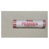 Unc. Roll of Shield Pennies - Unknown Date