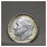 1964-D Roosevelt Silver Dime - Double Die Reverse
