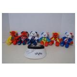 Lot Of Nascar Team Speed Bears & Signed Visor BY