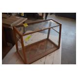 Wood & Glass Display Case w/ Glass Shelf
