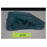 Etched Green Stone Hummingbird