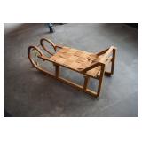 Vintage Wooden Pull Snowsled
