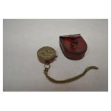 Compass With Leather Carry Case