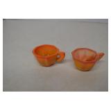 Vintage Bittersweet Akro Agate Childs Glow Cups 2