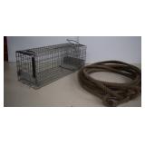 Small Live Animal Trap & Lariat Rope