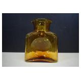 Vintage Blenko Double Spout Amber Water Bottle
