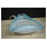 Vintage Hand Blown Murano Turned Edge Art Glass