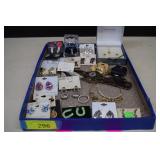 Tray Of New Rhinestone Costume Jewelry -Tray Not