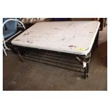 Large Wood And Metal Coffee Table