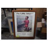 1987 Framed 'The Little Aviator' Print 21x26'