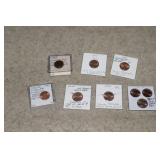 Nine Mint Error Pennies  1889 to 2021P Mix