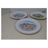 Vintage Villeroy & Boch Porcelain Plates Signed