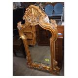 Fancy Gilded  Wood Framed Mirror