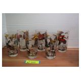 Six MCM Duck & Pheasant High Ball Glasses