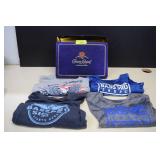 4-Bass Pro Shps T-Shirts (New) & Crown Royal Tin