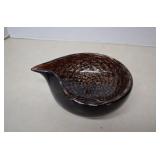 Vintage Seguso Murano Amethyst  Adventurine Bowl
