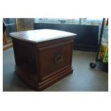 Fine Arts Furn. Side Table w/ Divided Bottom
