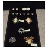 Vtg Earrings  & Brooches     NOTE**