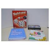 Lot Of  Yahtzee, Dominoes, & Devotional Journals