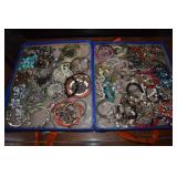 Two Trays Of Costume Jewelry -Trays Not Included-