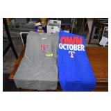 Two Texas Rangers T-Shirts. L & XL