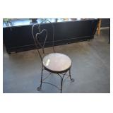 Twisted Wire 'Ice Cream Parlor' Chair w/ Wood Seat